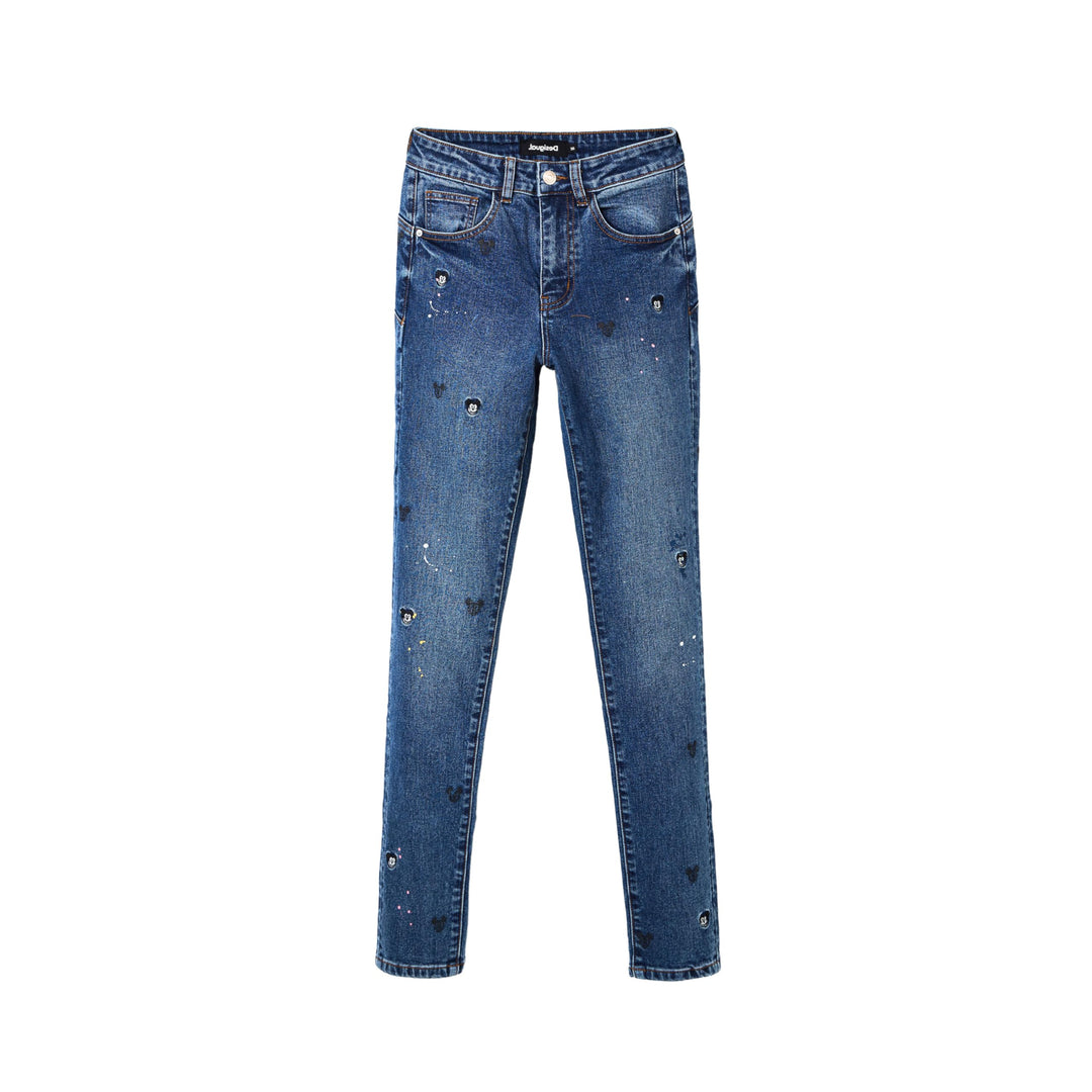 Desigual Damen Casual Pants 34 Blau, 34 Blau