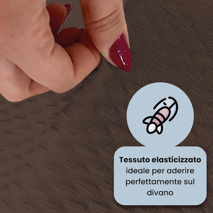 Sogni e capricci CD-FASH-MARRONE-2P “Fashionable” Sofa Abdeckung, Braun, 2 Plätze Braun 2 Plätze, Br