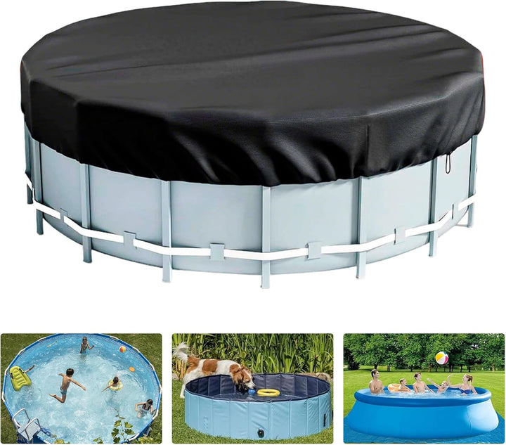 φ366cm Runde Poolabdeckung Hundepool Kinderpool Schutzabdeckung Schwimmbad Schutzabdeckung Pool Abde