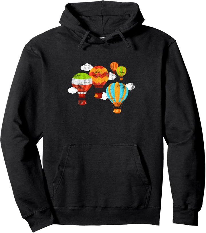 Ballonfliegen Vintage Ballonfahrer Heissluftballon Pullover Hoodie