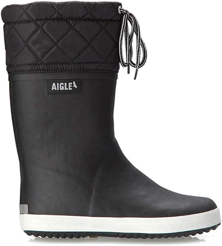 Aigle Unisex Kinder Giboulee 2 Gummistiefel 34 EU Schwarz Weiss, 34 EU Schwarz Weiss