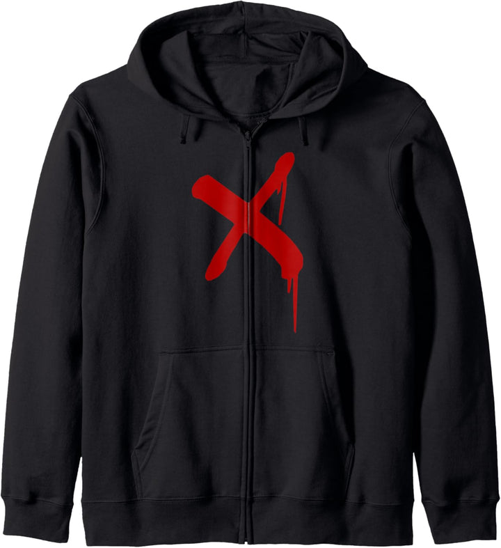 Rotes X - Frieden Freiheit Protest Statement Kapuzenjacke