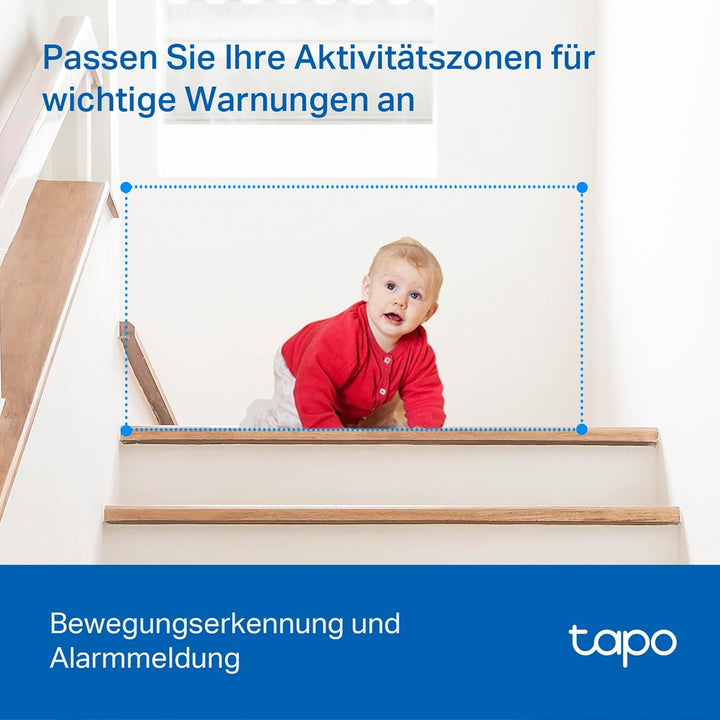 TP-Link Tapo C200 WLAN IP Kamera Überwachungskamera (Linsenschwenkung- und Neigung, 1080p-Auflösung,