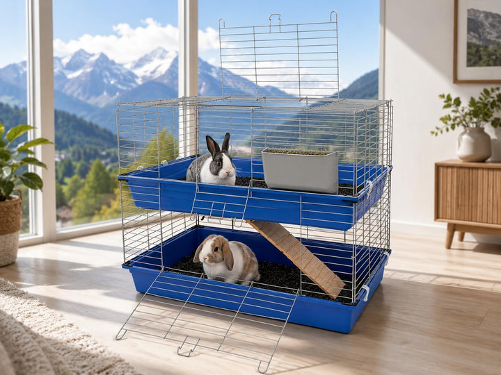 XXL 1m doppel Hasenkäfig Meerschweinchenkäfig