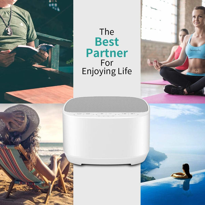 Magicteam Sleep Sound Machine with 40 Natural Soothing Sounds and Memory Function, 32 Volume Levels,