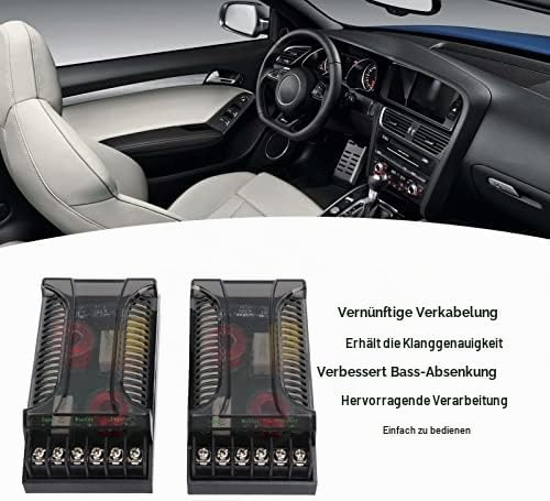2 Stück Auto-Lautsprecher Frequenz Teiler, 300W 2-Wege-Audio-Crossover-Übers Tromschutz Universal-Wä