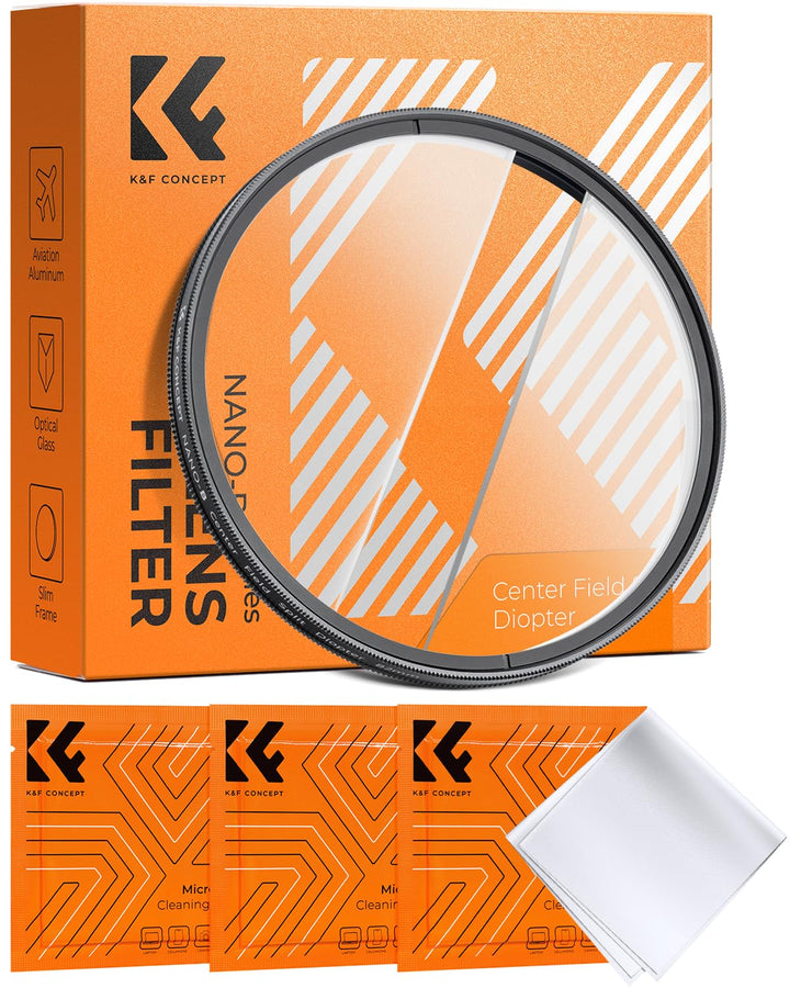 K&F Concept Nano-B Serie Split Dioptrien Prisma Spezialeffektfilter 58mm Mittelfeld geteilter Dioptr