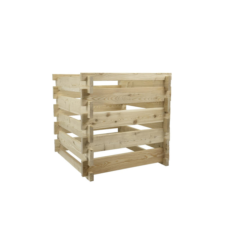 Holzkomposter Lärche 100x100xH100 cm mit Holz-Stecksystem Komposter Komposte Steckkomposter Komposts