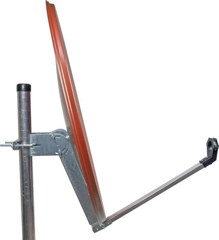 Schwaiger SAT-Spiegel 80cm, Alu, Rund Ziegelrot
