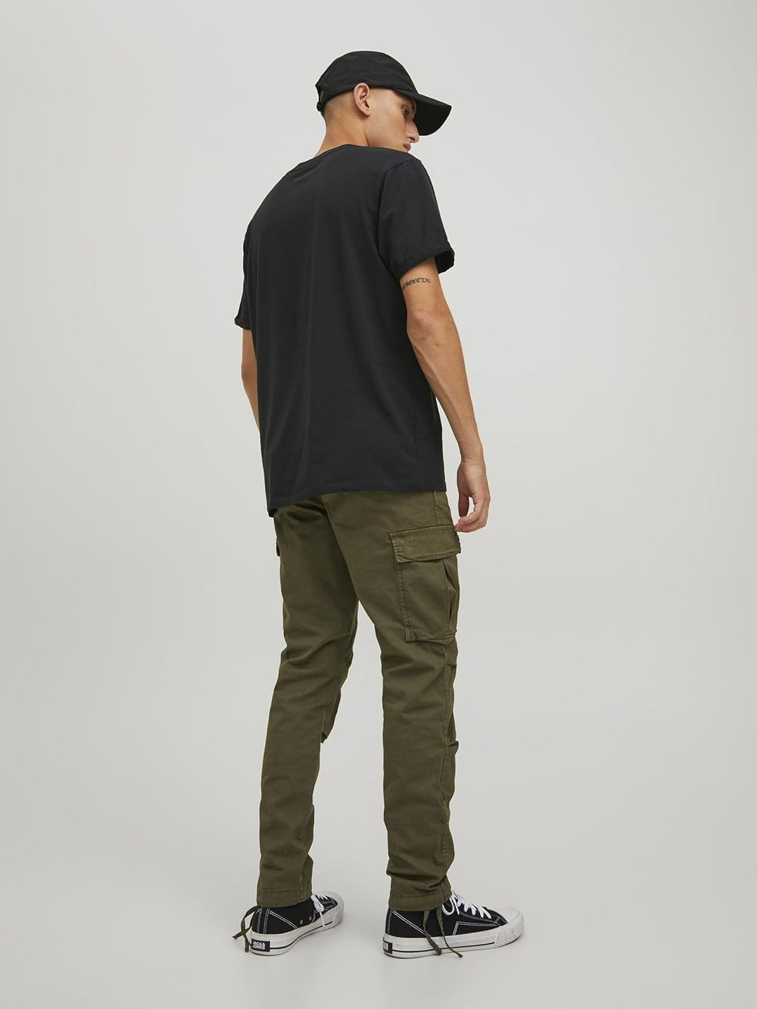 JACK & JONES Male Cargo-Hose Carrot fit Cargo-Hose 30W / 34L Olivennacht, 30W / 34L Olivennacht