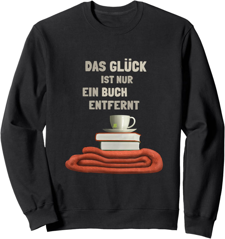 Decke Tee - Das Glück ist nur ein Buch entfernt (D010-1066A) Sweatshirt