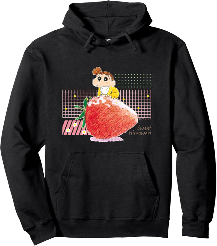 Crayon Shin-chan Himawari und Erdbeeren Pullover Hoodie
