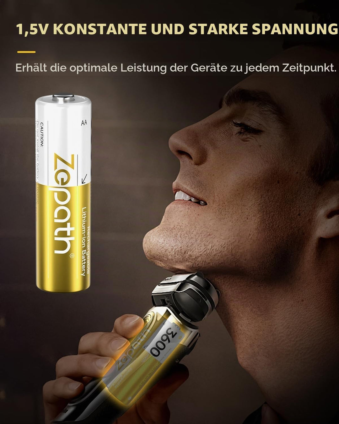 BATZONE 8 Stück 1,5 V AA Lithium-Batterien mit Ladegerät 8 Steckplätze, 3600 mWh wiederaufladbare Ba
