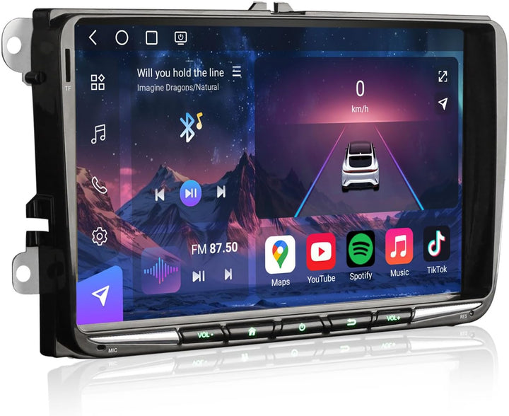 Erisin 7 Zoll 8-Kern 4GB+64GB Android 14 Autoradio mit CD Player für VW Passat B6 Golf 5/6 T5 Tiguan