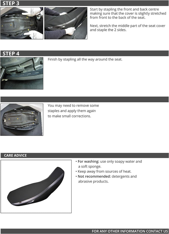 Sitzbankbezug für Ducati Monster 400/600 / 620/695 / 900 '94-'07 schwarz (C), Schwarz