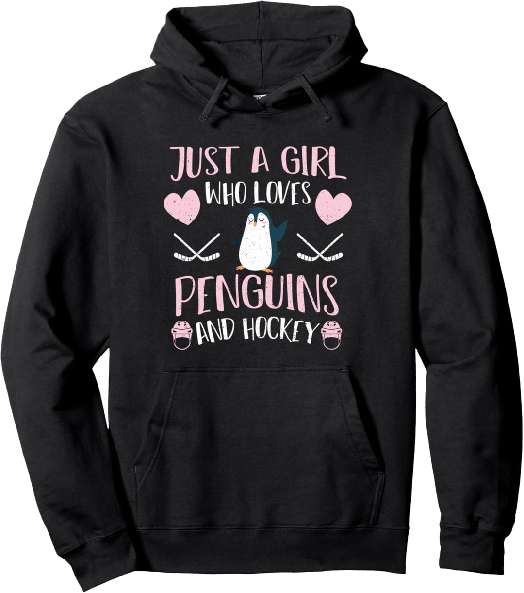 Pinguin: Just A Girl Who Loves Penguin - Eishockey Pullover Hoodie