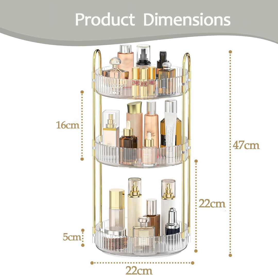 Make Up Kosmetik Organizer, 360° Drehbar Grosse Kapazität Kosmetik Organizer, Multifunktionaler Kosm