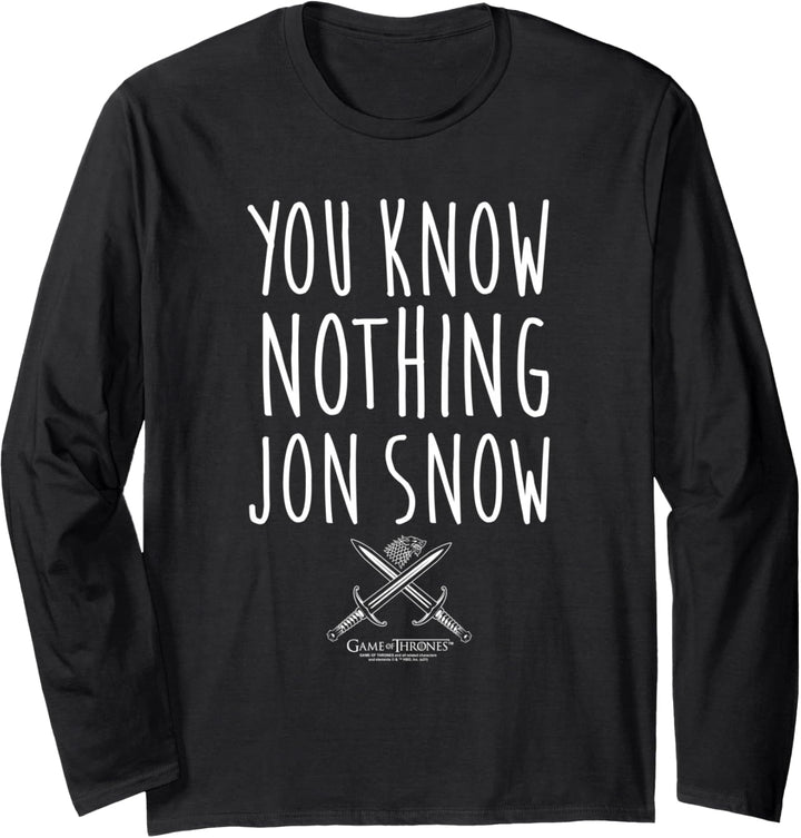 Game of Thrones You Know Nothing Langarmshirt