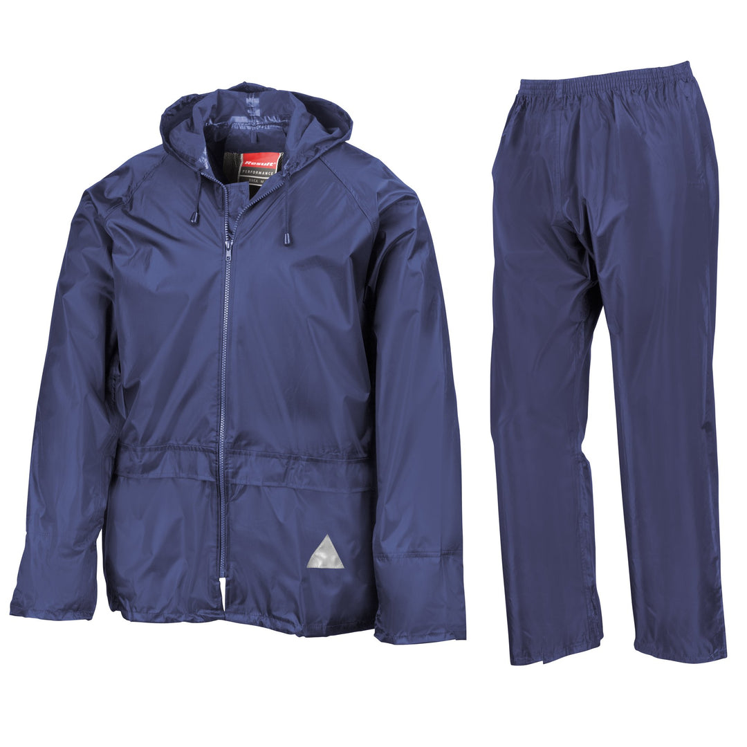 Schwerer, wasserdichter Herren Regenanzug (Jacke und Hosenanzug), Königsblau