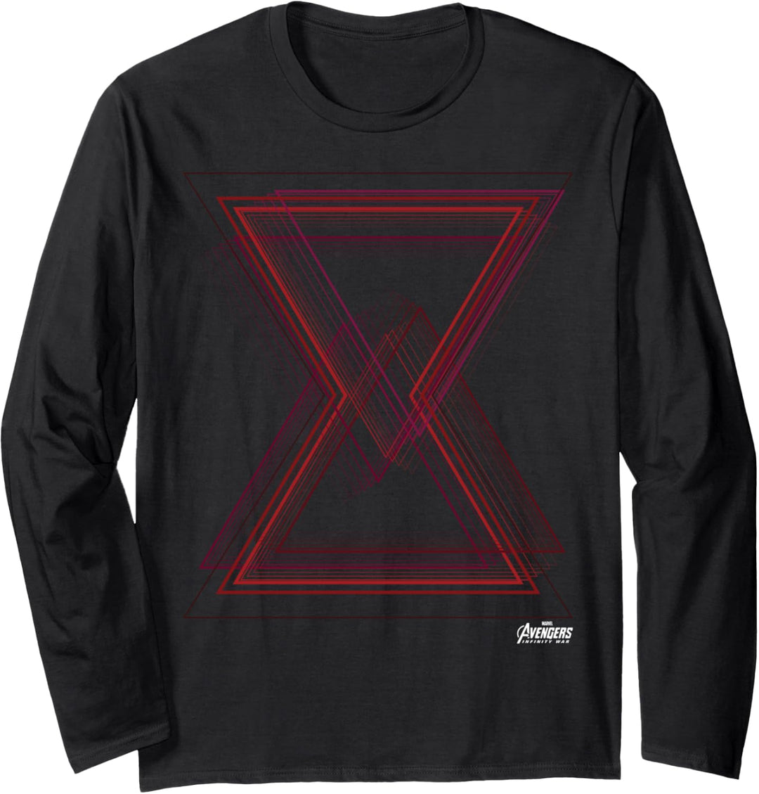 Marvel Avengers: Infinity War Black Widow Geometric Logo Langarmshirt