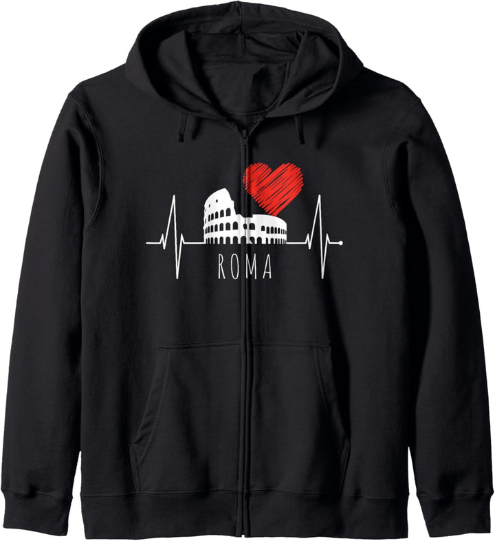 Rom Kolosseum Herzschlag Roma Rome Skyline Italien Italia Kapuzenjacke