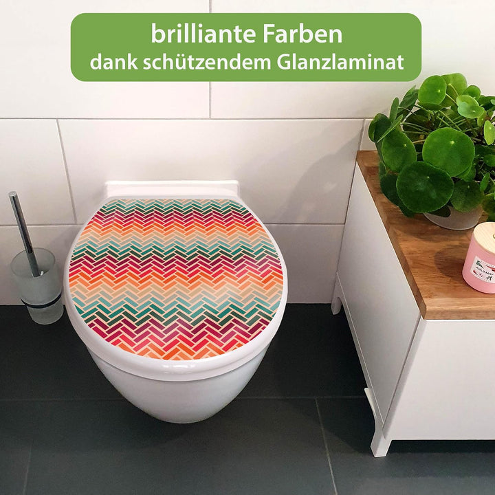 banjado Toilettendeckel mit Absenkautomatik 44,5x37cm - Soft Close Toilettensitz - WC Sitz mit Absen