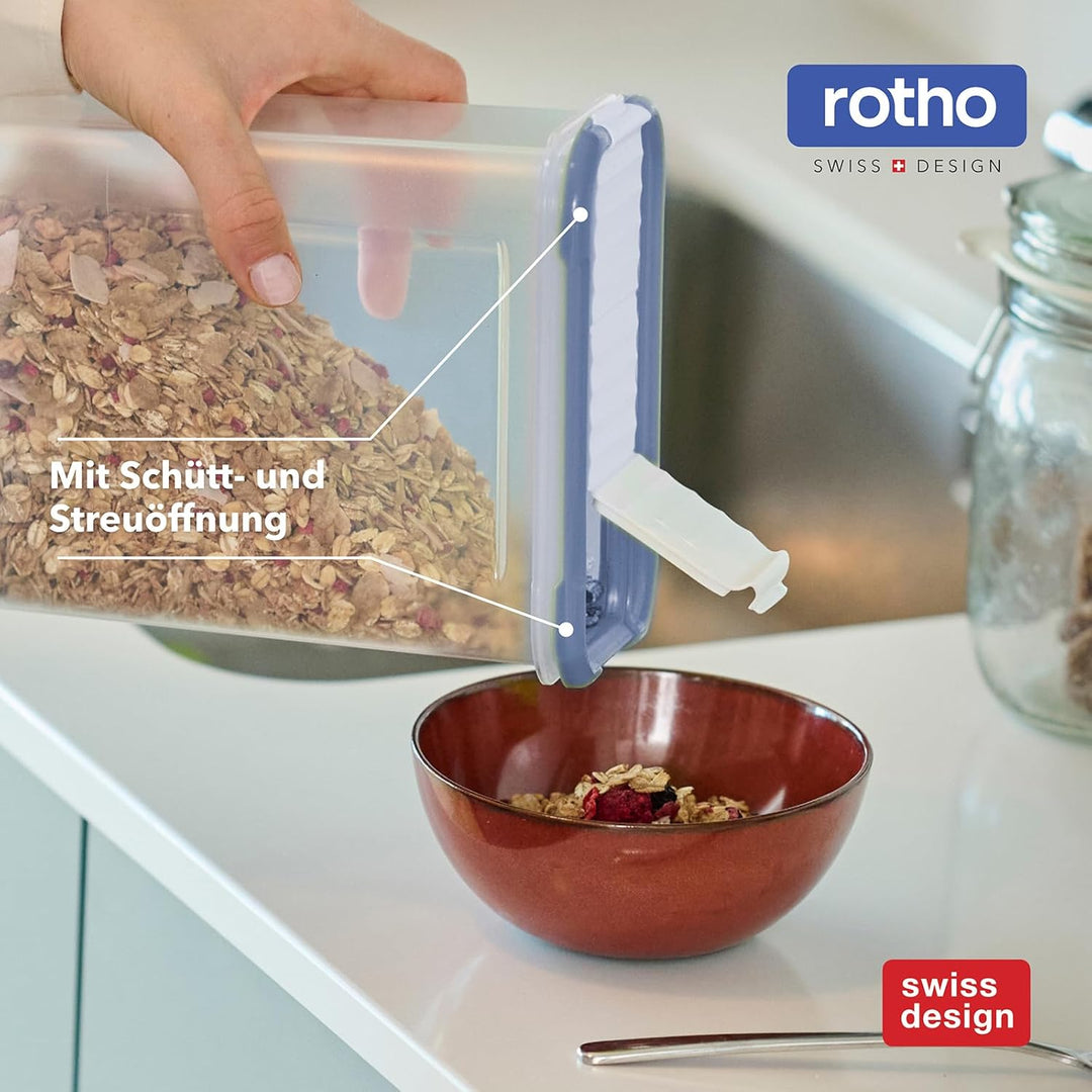 Rotho DOMINO 24-Set Vorratsdosen, Streu- &amp; Schüttdose mit dicht schliessendem Deckel, spülmaschineng