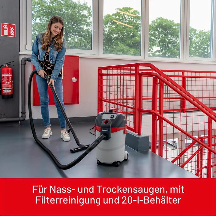 Starmix Nass- Trockensauger Flexo P-1420 (1400 Watt, Industriesauger mit 20 l Behälter, mit Blasfunk