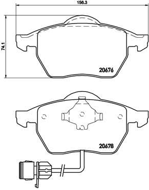 Brembo P 85 026 Bremsbelagsatz, Scheibenbremse - (4-teilig)