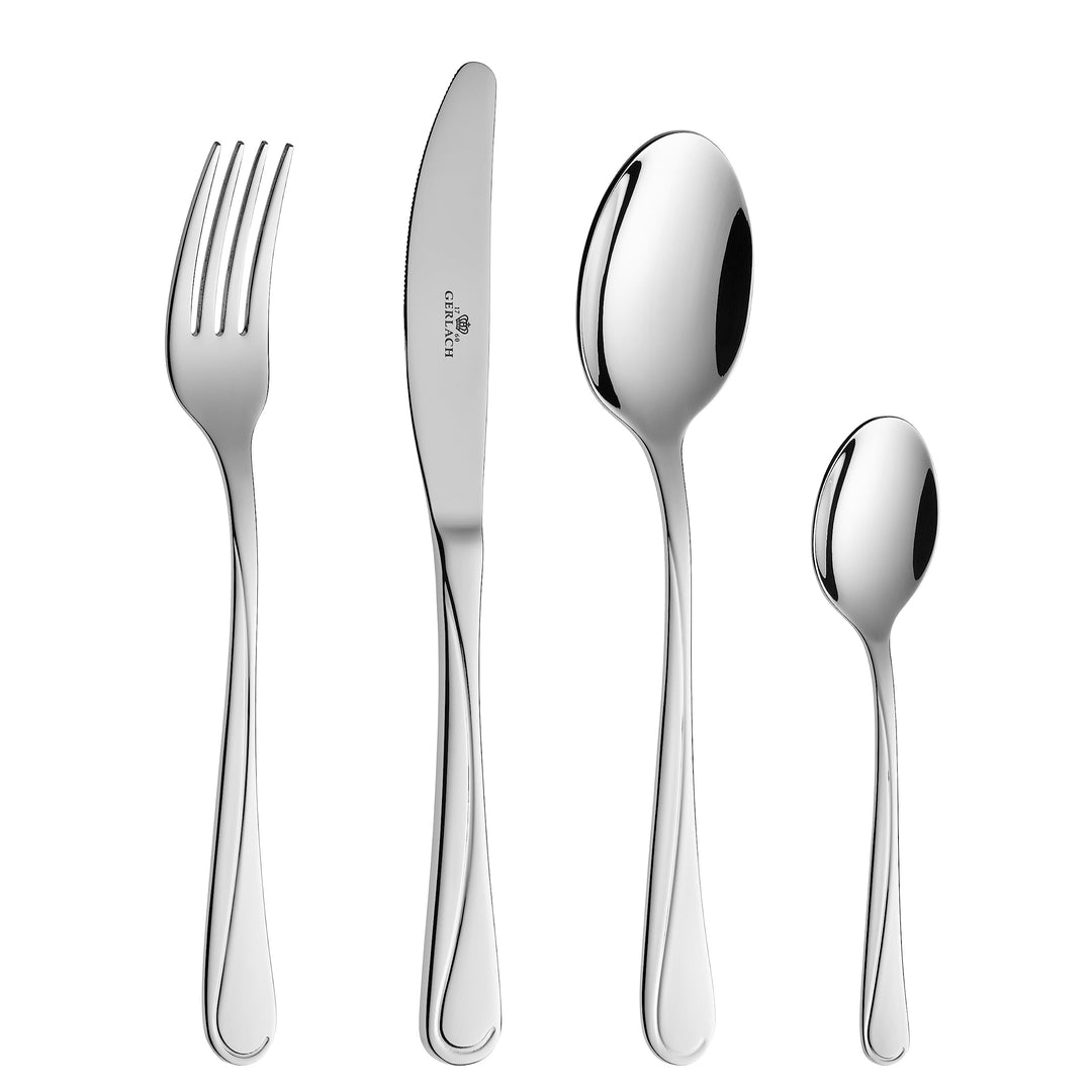 Gerlach Mango Besteck-Set 6 Personen Spülmaschinenfest Essbesteck Edelstahl Elegantes Besteck Messer