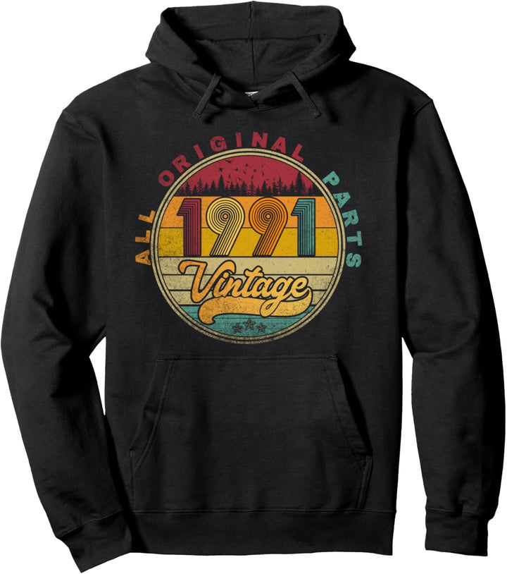 1991 Vintage 30th Birthday 30 years Old Retro Original Pullover Hoodie
