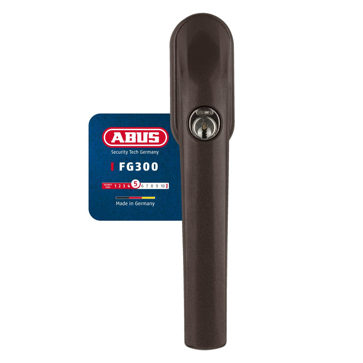 ABUS Fenstergriff abschliessbar FG300, gleichschliessend AL0145, braun, 37374 gleichschliessend / AL