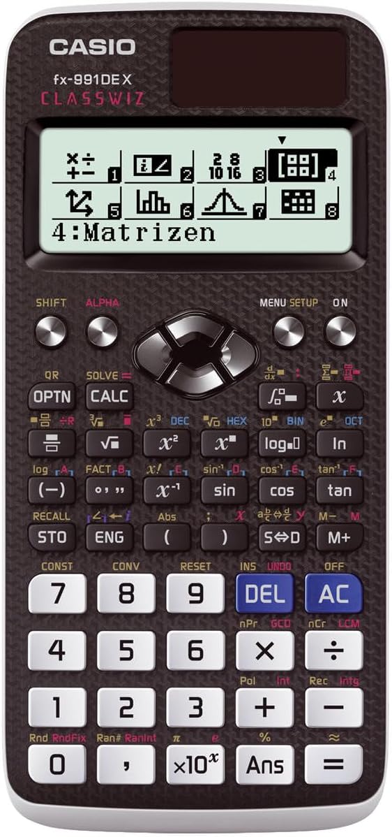 Casio FX 991DE X Schulrechner mit CalcCase Schutztasche, Wissenschaftlicher Taschenrechner – ideal f