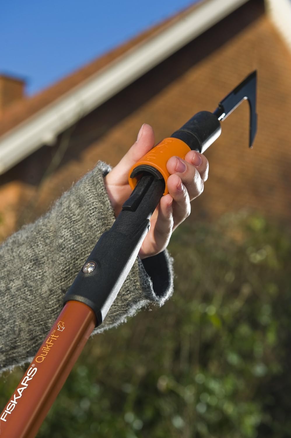 Fiskars Fugenkratzer, Fugenreiniger, Gerätekopf, Länge: 25 cm, Breite: 7 cm, Stahl-Klinge, Schwarz/O