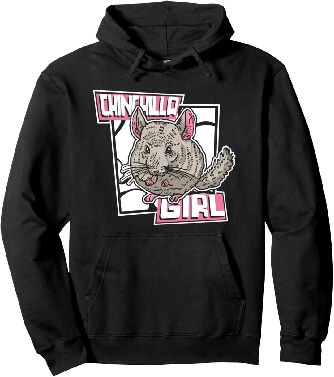 Chinchilla Girl Langhaar Kurzschwanz Langschwanz Chinchilla Pullover Hoodie