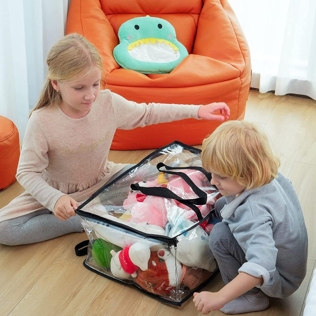 Vieshful 7 Stück Transparente Plastik Aufbewahrungstasche, 110L Organizer Aufbewahrungsbox Kleiderau
