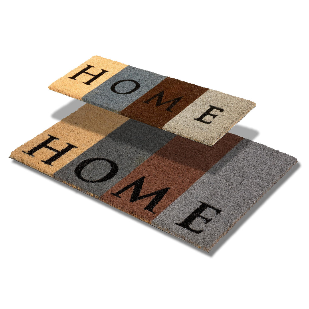 Astra Fussmatte innen Home Set 25x75 &amp; 40x60 cm - rutschfeste Kokosmatte schmal - Schmutzfang Innen