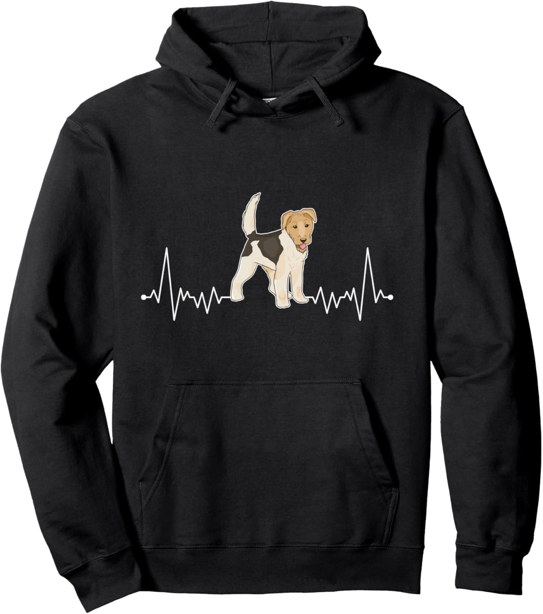 Foxterrier Herzschlag Drahthaar-Foxterrier Pullover Hoodie