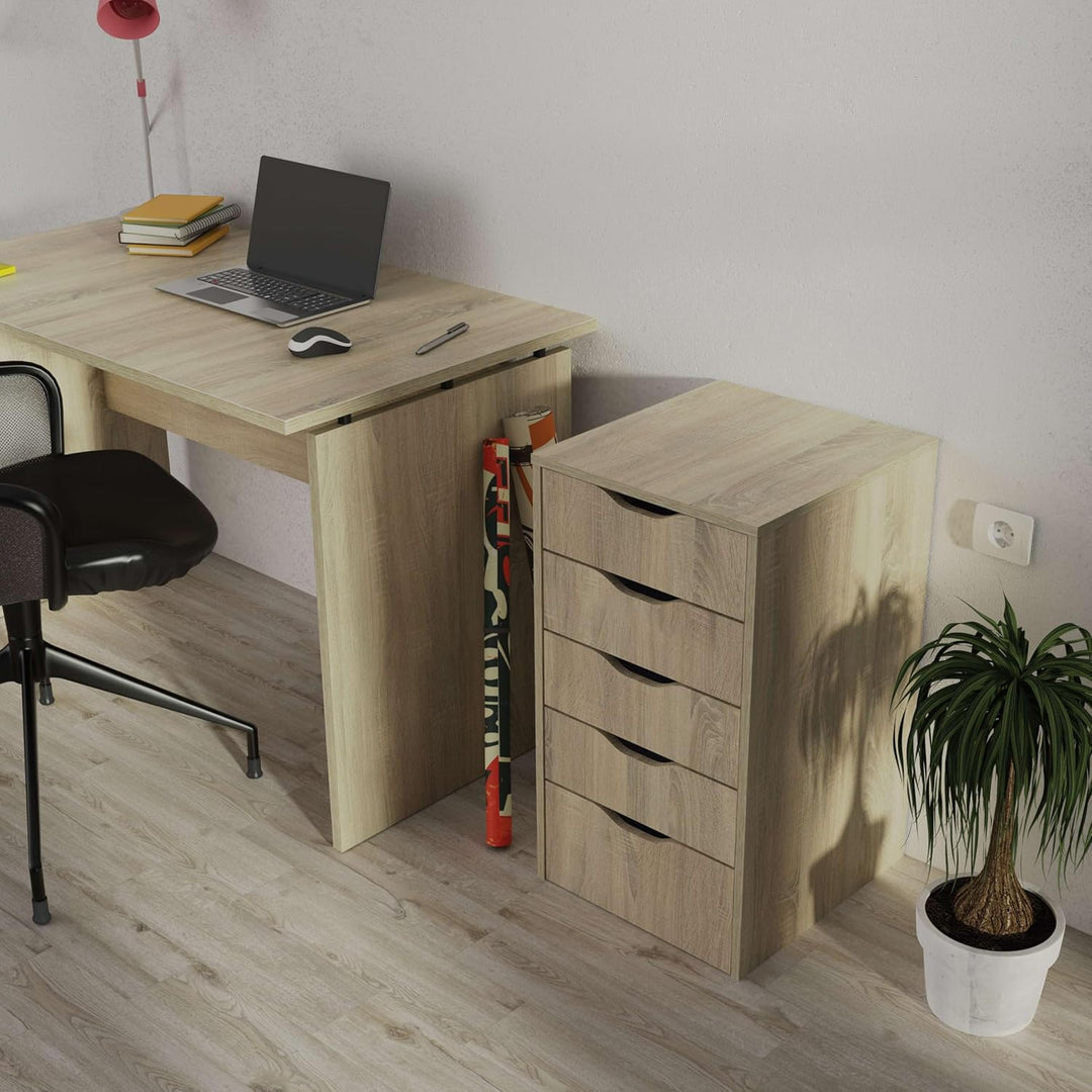 MUEBLES PITARCH eco schubladen, Spanplatte aus Partikeln und Melamin mit hoher Dichte, Kambrium Eich