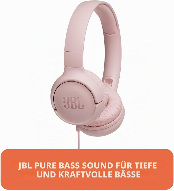 JBL Tune 500 On-Ear-Kopfhörer, kabelgebunden, Pink