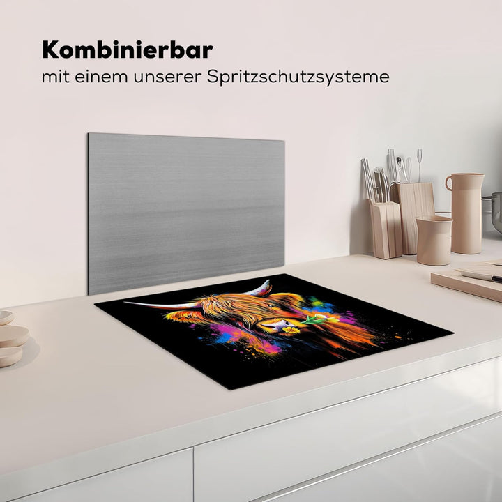 KitchenYeah© Herdabdeckplatte 59x51 cm Einteilig Ceranfeld Abdeckplatte Küche Deko Ceranfeldabdeckun
