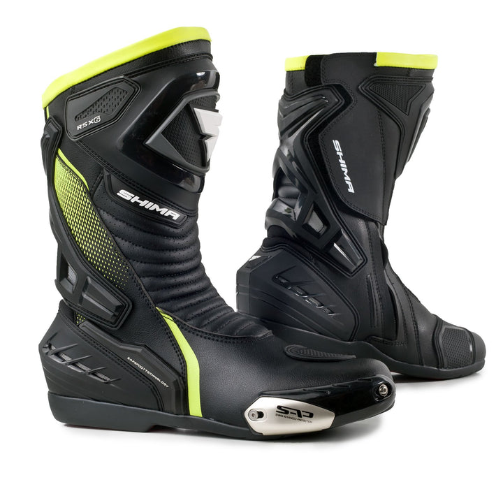 SHIMA RSX-6 Men, Motorradsteifel Herren | Verstärkte Leder Motorradschuhe mit Seitlichem Reissversch