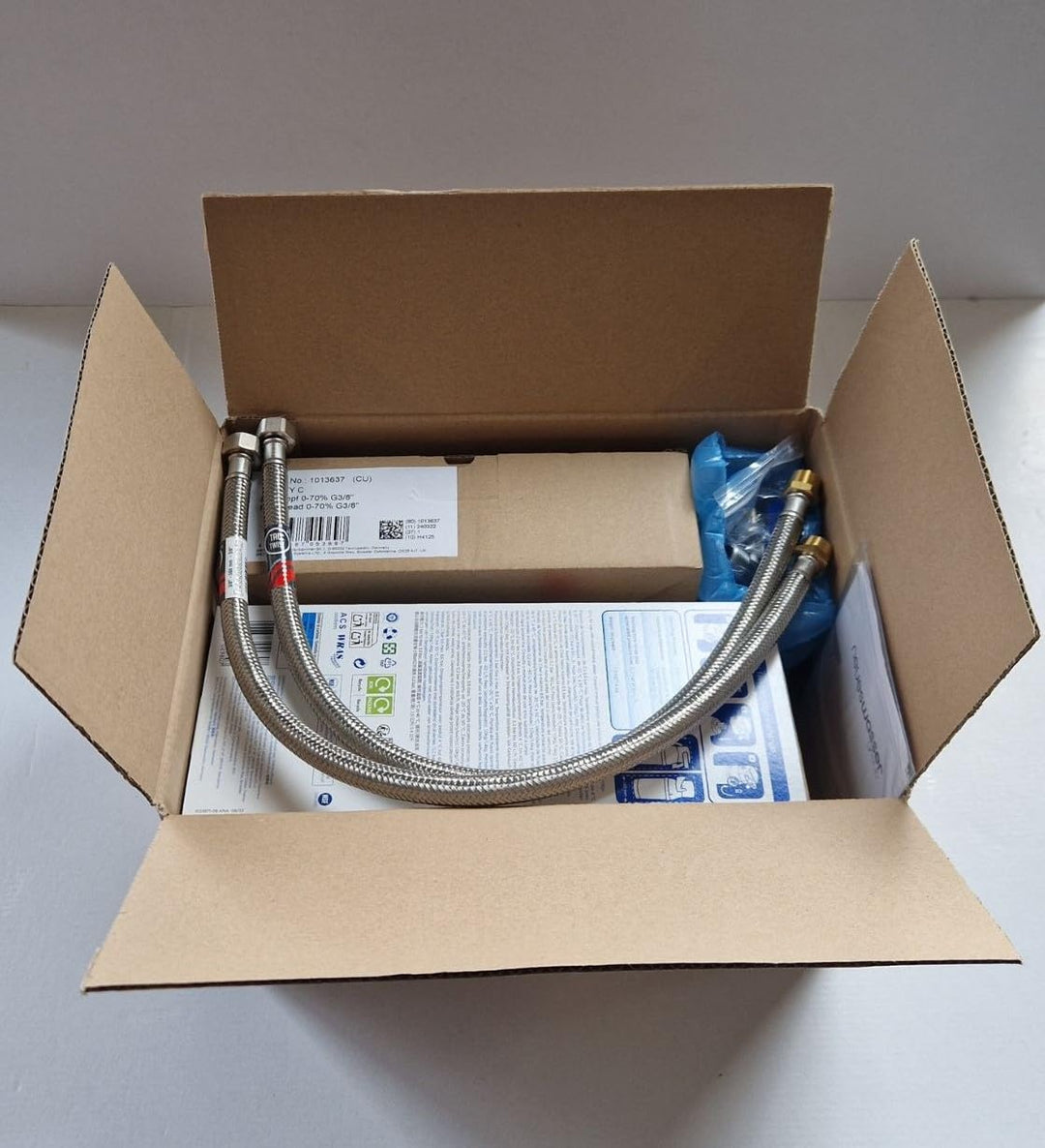Untertisch-Wasserfilter: BRITA Filter-Kopf, BRITA Filter P1000, Flexschlauch, Eckventil-Adapter
