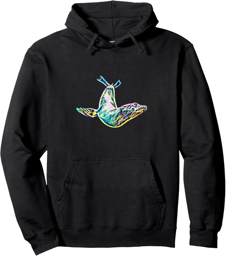 Seerobbe Seehunde Seelöwen Tiermotiv Design Robben Pullover Hoodie