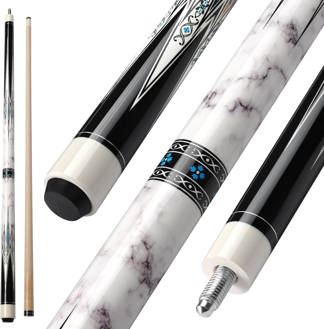 Pool Queue, 58 Zoll Billard Queue Hardwood Pool Cue 13mm Spitzen für Professionelle Billardspieler,