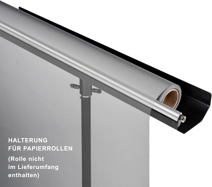Walimex pro Hintergrund-Halterung für Lampenstative - Flexible Verwendung mit Kartonhintergründen bi