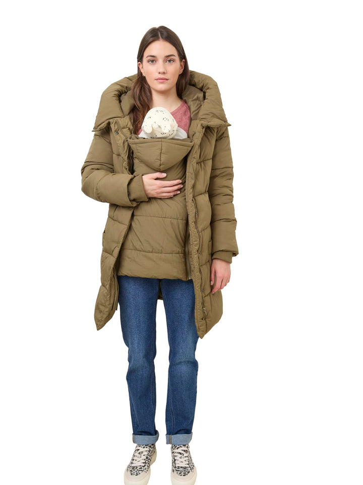 Vertbaudet Steppjacke für Schwangerschaft & Stillzeit, Tragejacke, Recycling-Polyester VERT 46, VERT
