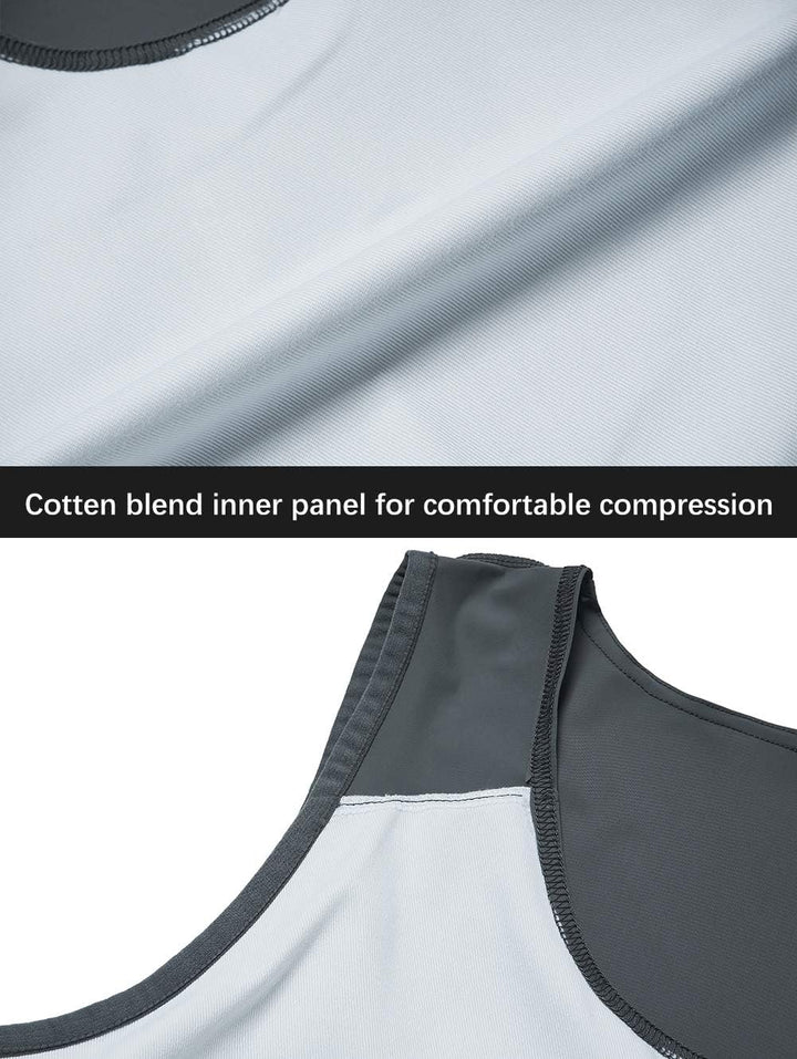 Idtswch Chest Binder For Transgender Breast Binder Half Ftm Binder chest compression Bra (White 165