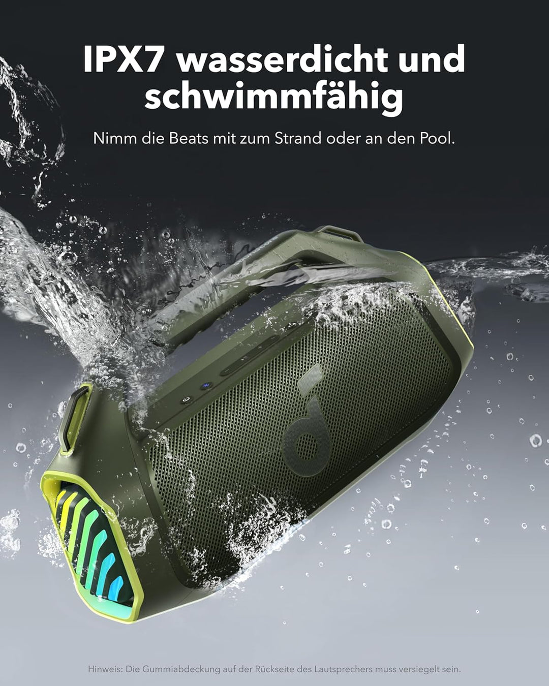soundcore Boom 2 Plus Outdoor Lautsprecher, 140W, 2+2 Channel, BassUp 2.0, 20h, Schnellladung, IPX7