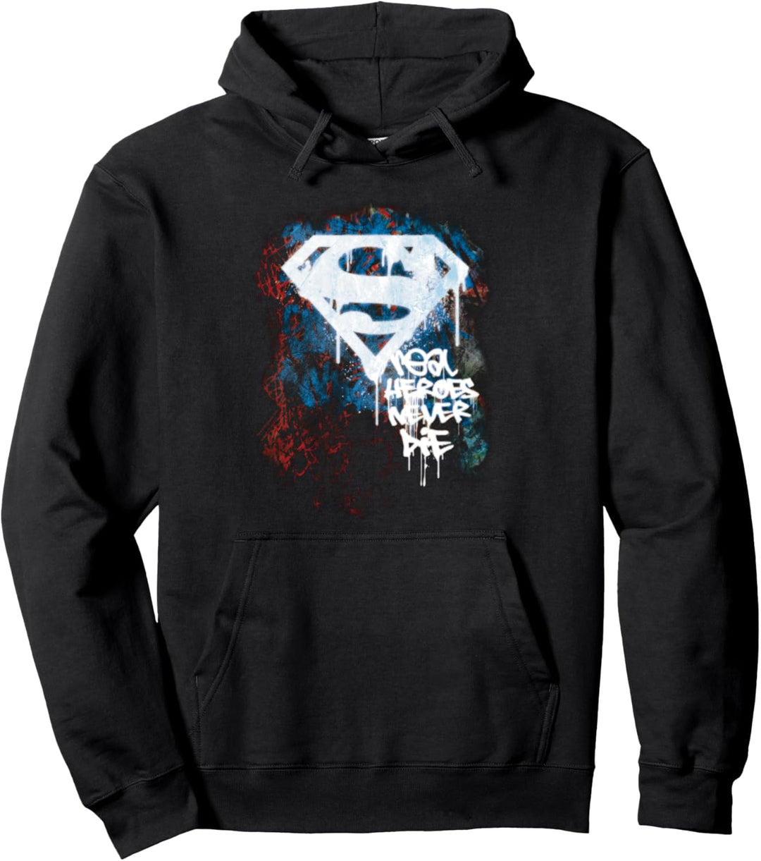 Superman Real Heroes Never Die Pullover Hoodie